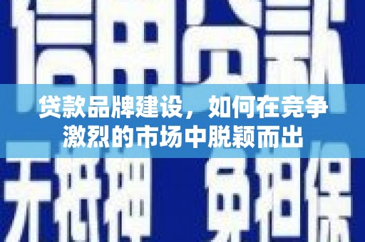 八宿贷款品牌建设，如何在竞争激烈的市场中脱颖而出