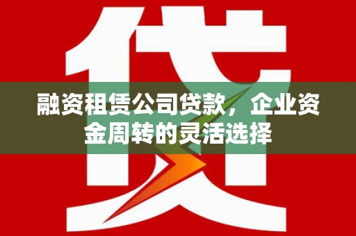 八宿融资租赁公司贷款，企业资金周转的灵活选择
