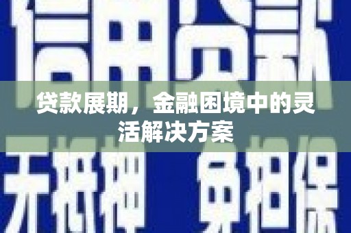 八宿贷款展期，金融困境中的灵活解决方案