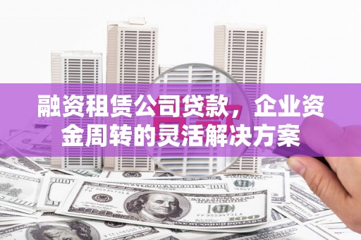 八宿融资租赁公司贷款，企业资金周转的灵活解决方案