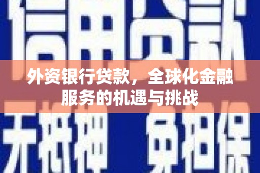 八宿外资银行贷款，全球化金融服务的机遇与挑战