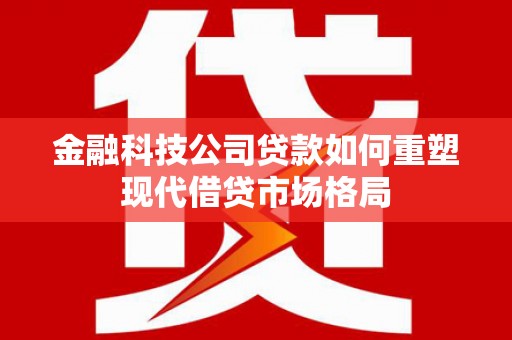 八宿金融科技公司贷款如何重塑现代借贷市场格局