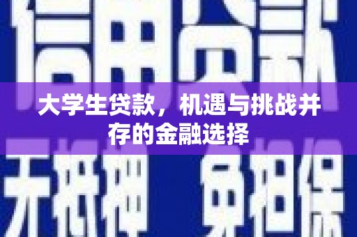 八宿大学生贷款，机遇与挑战并存的金融选择