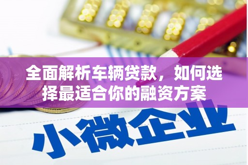 八宿全面解析车辆贷款，如何选择最适合你的融资方案