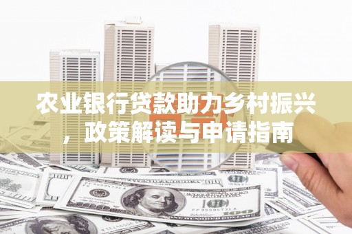 八宿农业银行贷款助力乡村振兴，政策解读与申请指南
