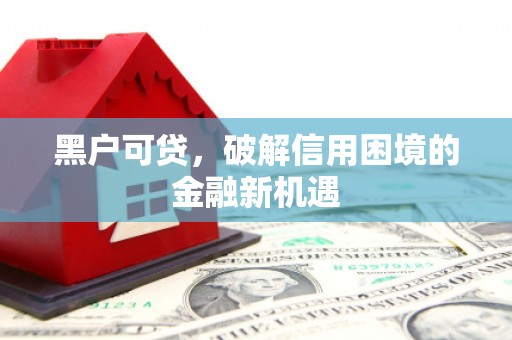 八宿黑户可贷，破解信用困境的金融新机遇