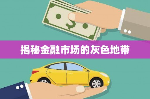 八宿揭秘金融市场的灰色地带